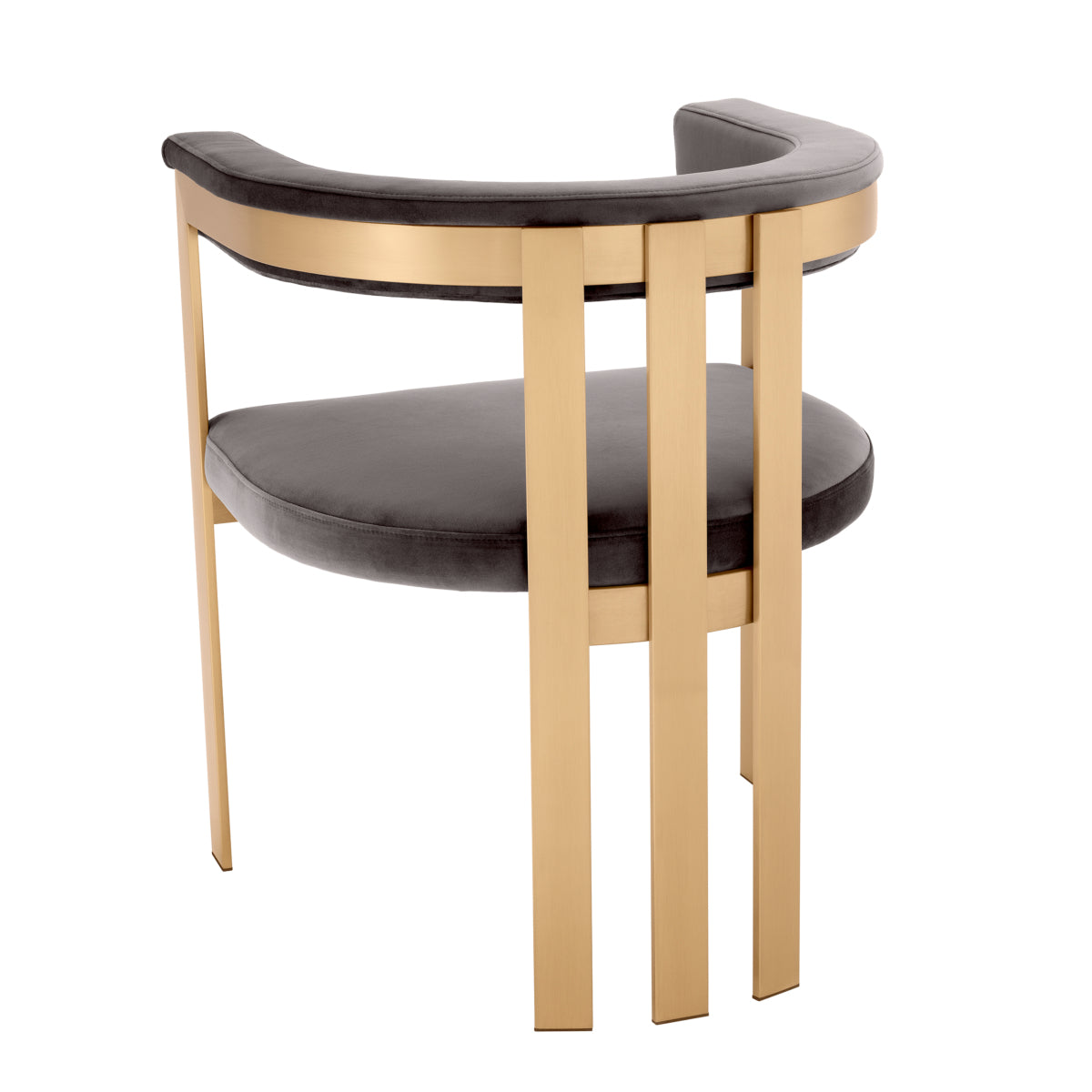 Dining chair Eichholtz Clubhouse grey velvet eetkamerstoel