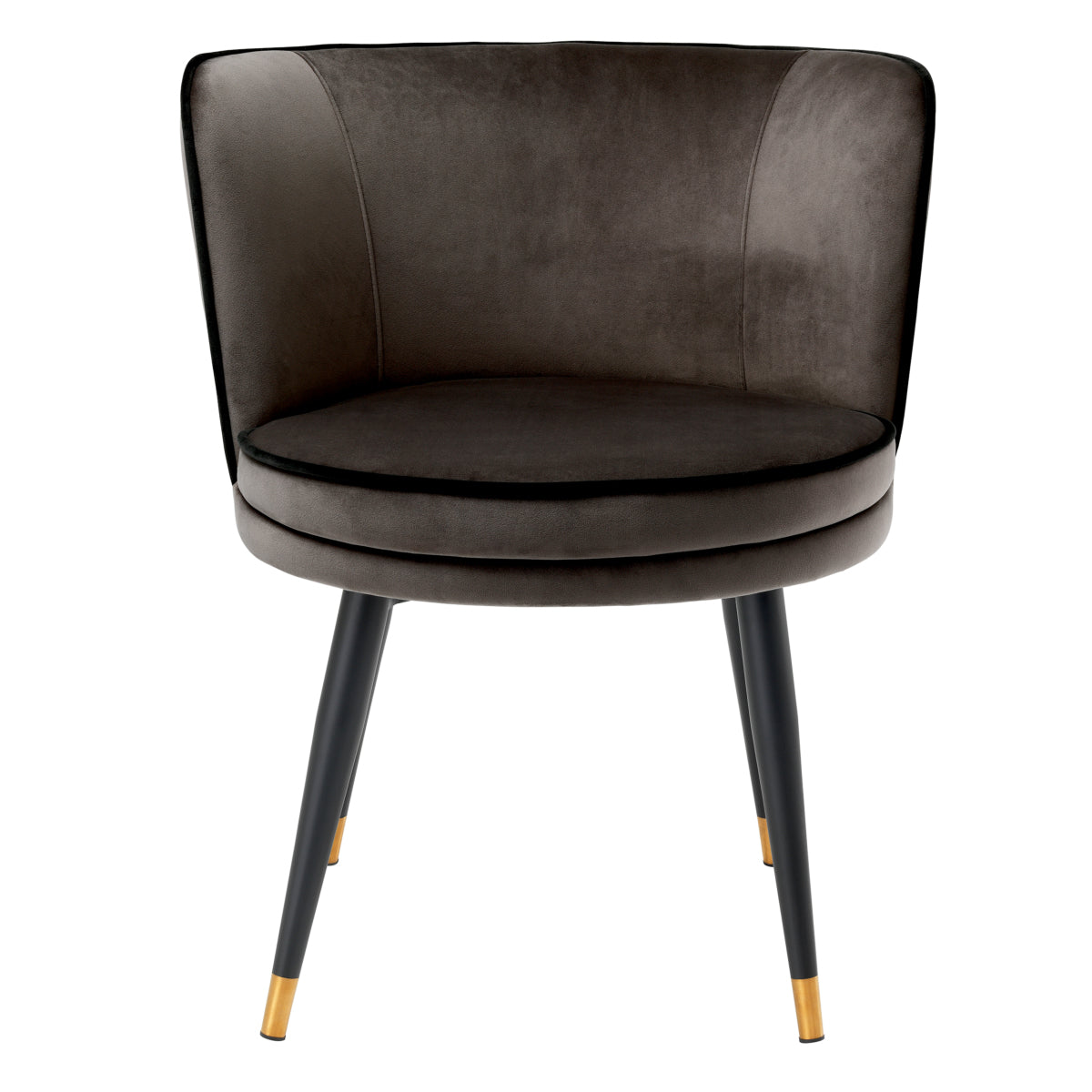Swivel dining chair Eichholtz Grenada grey velvet draaibare eetkamerstoel
