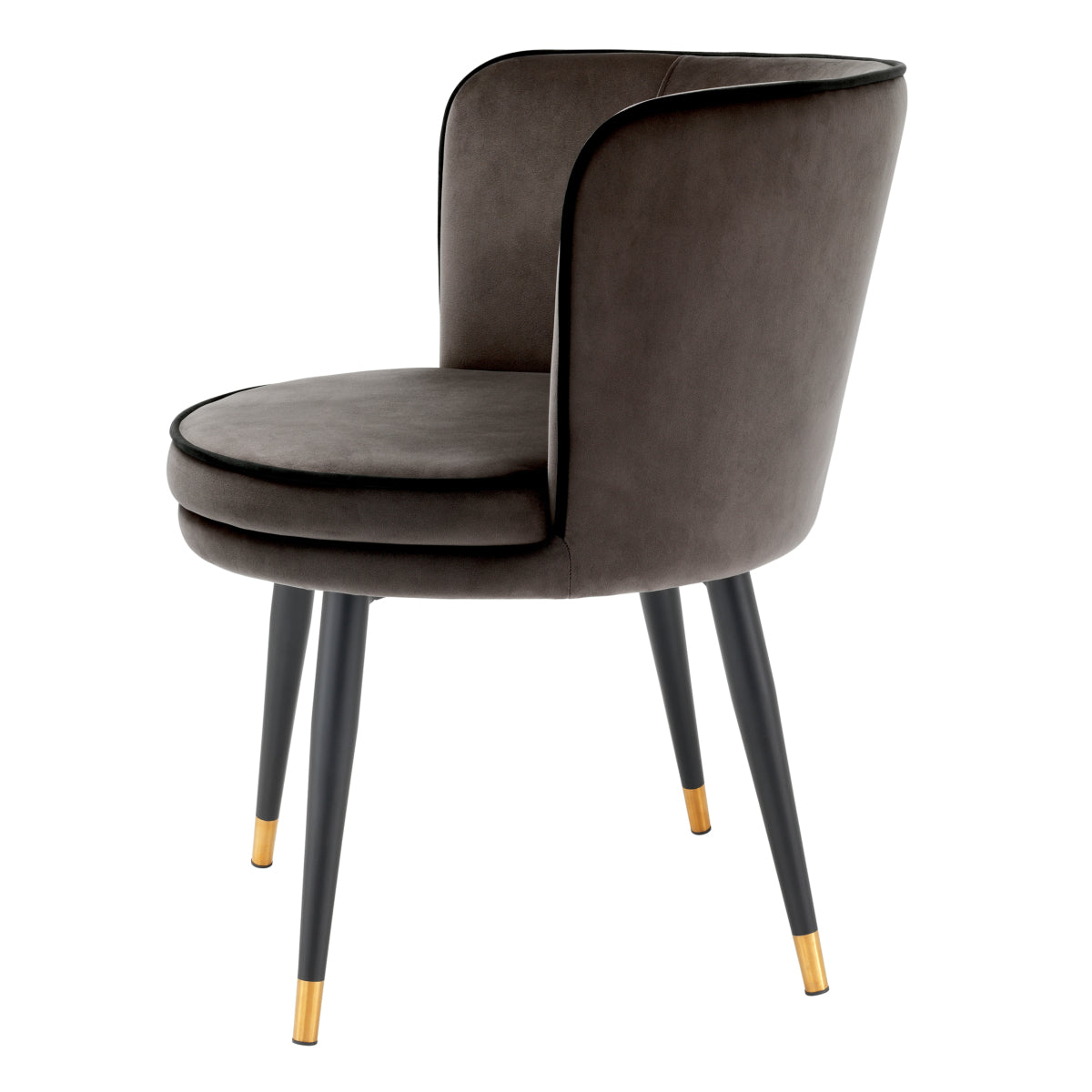 Swivel dining chair Eichholtz Grenada grey velvet draaibare eetkamerstoel