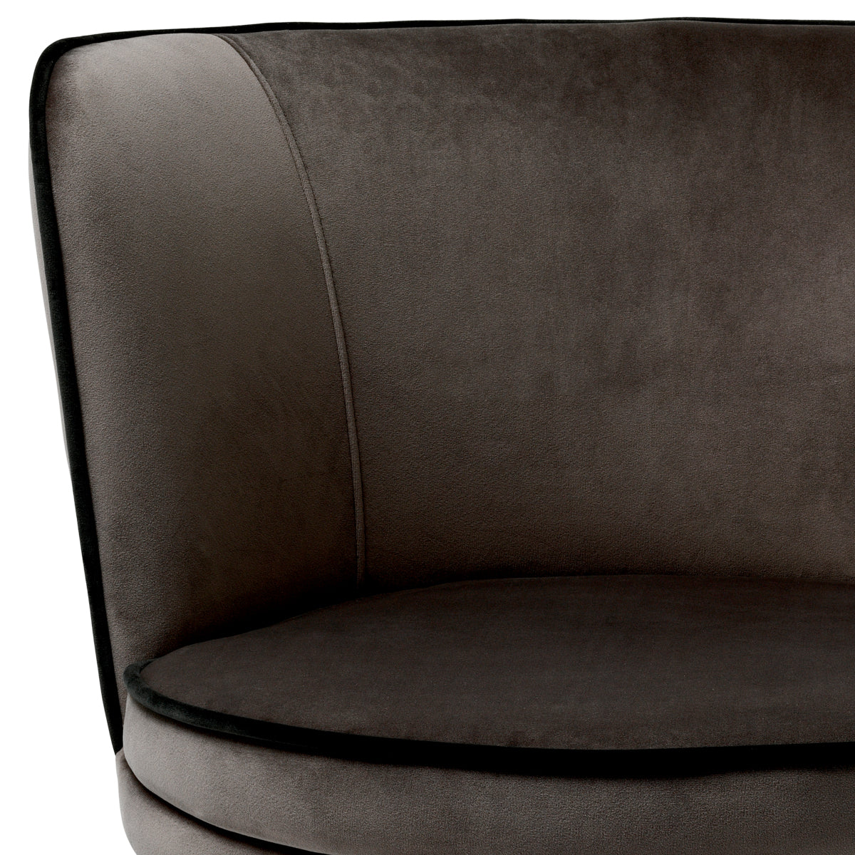 Swivel dining chair Eichholtz Grenada grey velvet draaibare eetkamerstoel