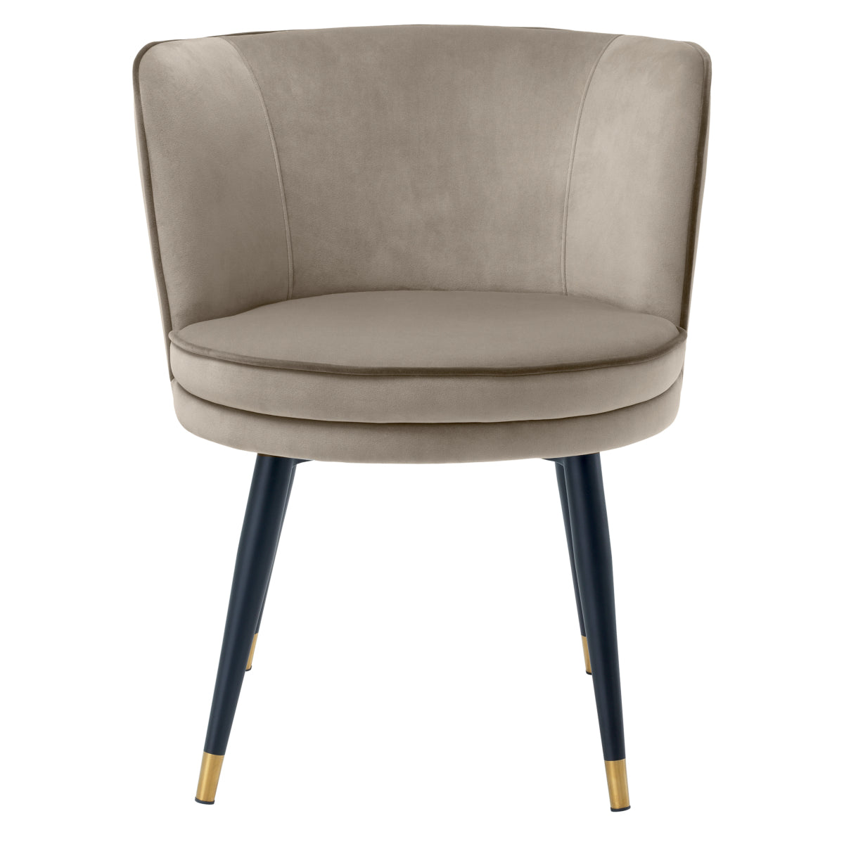 Swivel dining chair Eichholtz Grenada greige velvet draaibare eetkamerstoel
