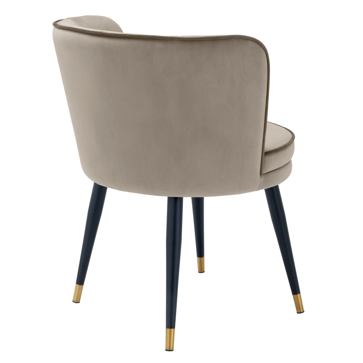 Swivel dining chair Eichholtz Grenada greige velvet draaibare eetkamerstoel
