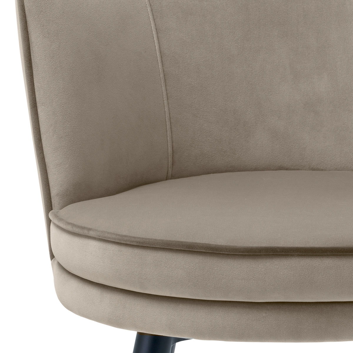 Swivel dining chair Eichholtz Grenada greige velvet draaibare eetkamerstoel