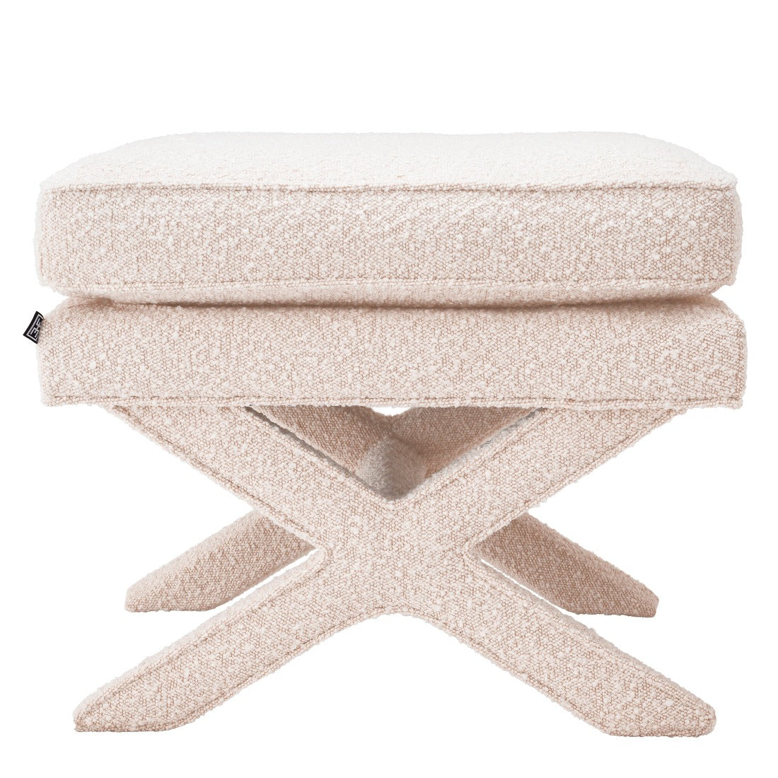 Stool Eichholtz Poef Bouclé cream