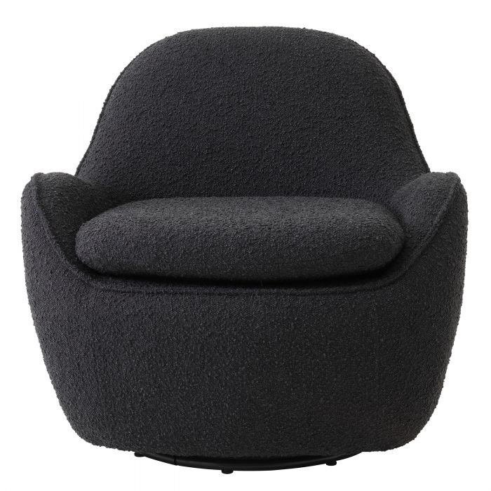 Chaise pivotante Eichholtz Cupido bouclé noir