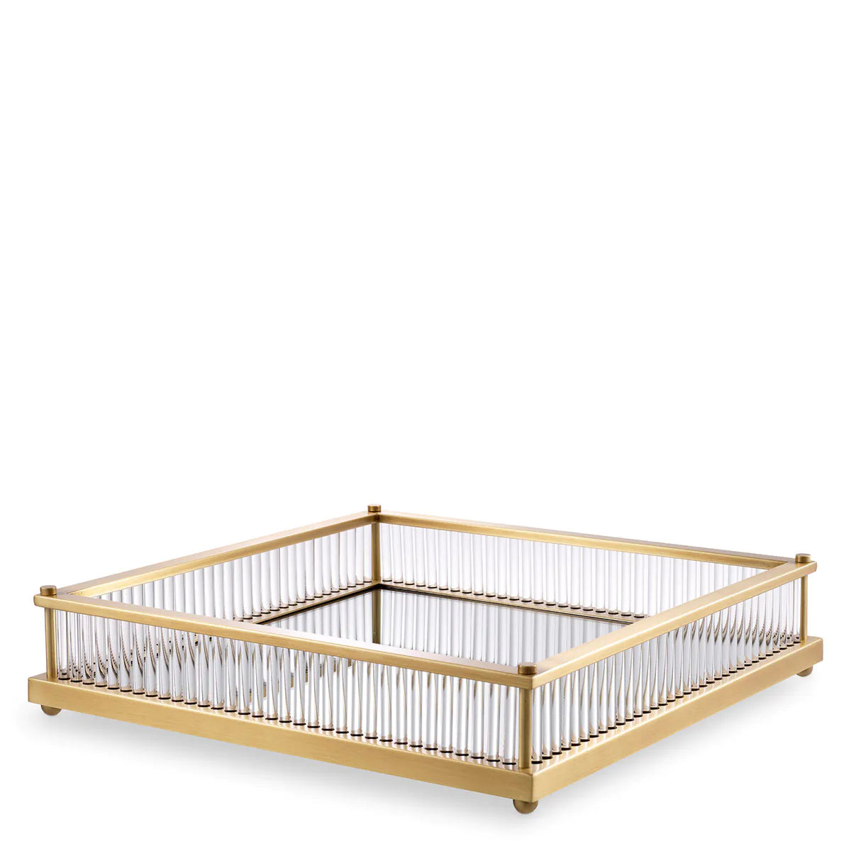 Eichholtz tray Cora square antique brass