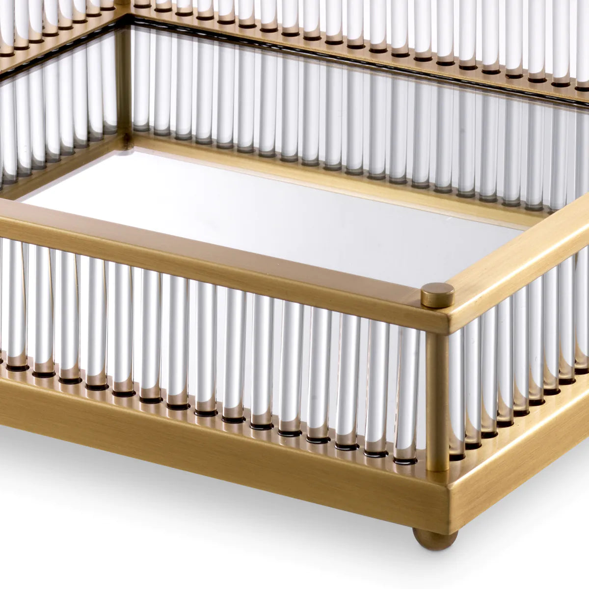 Eichholtz tray Cora square antique brass