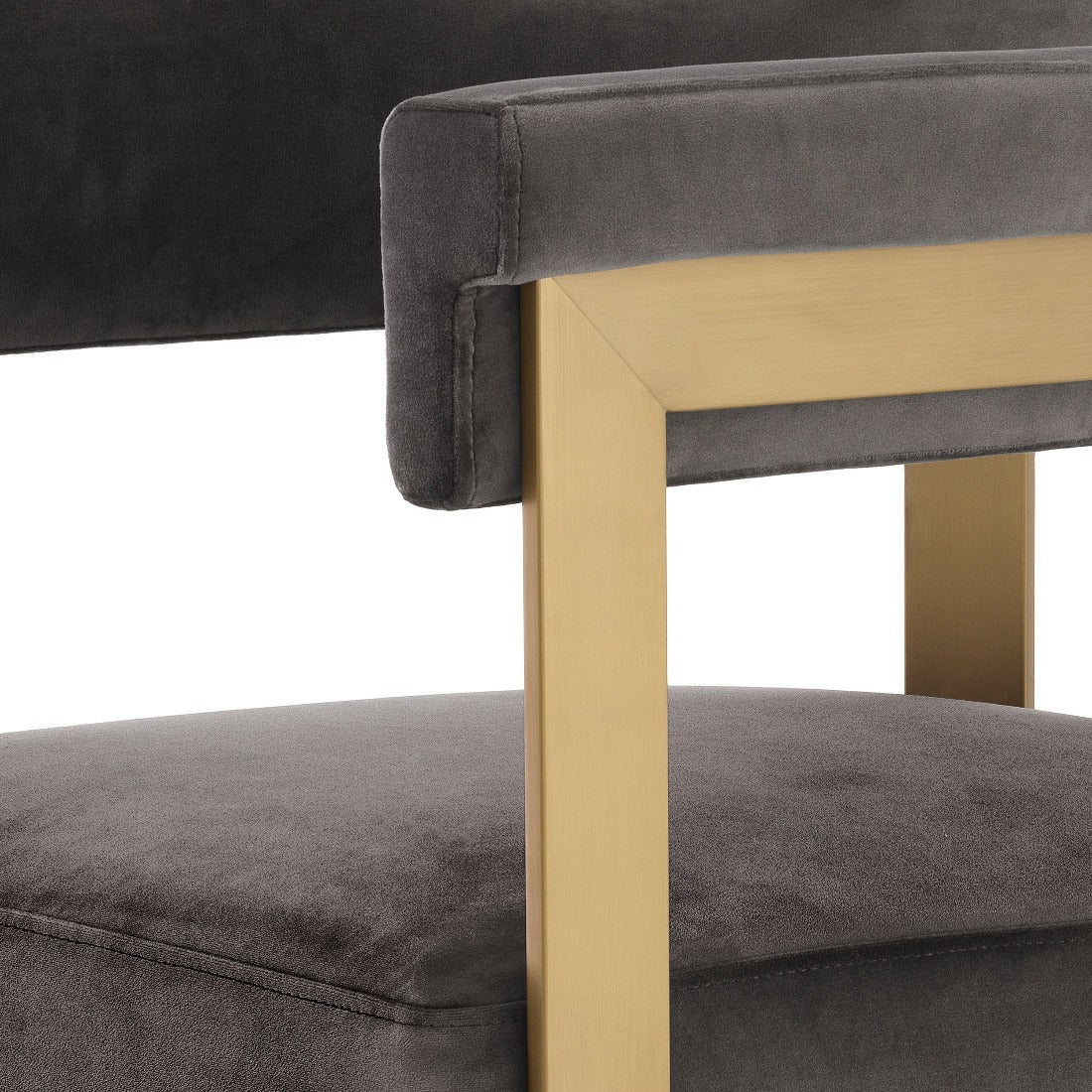 Bar stool Eichholtz Clubhouse grey velvet barkruk