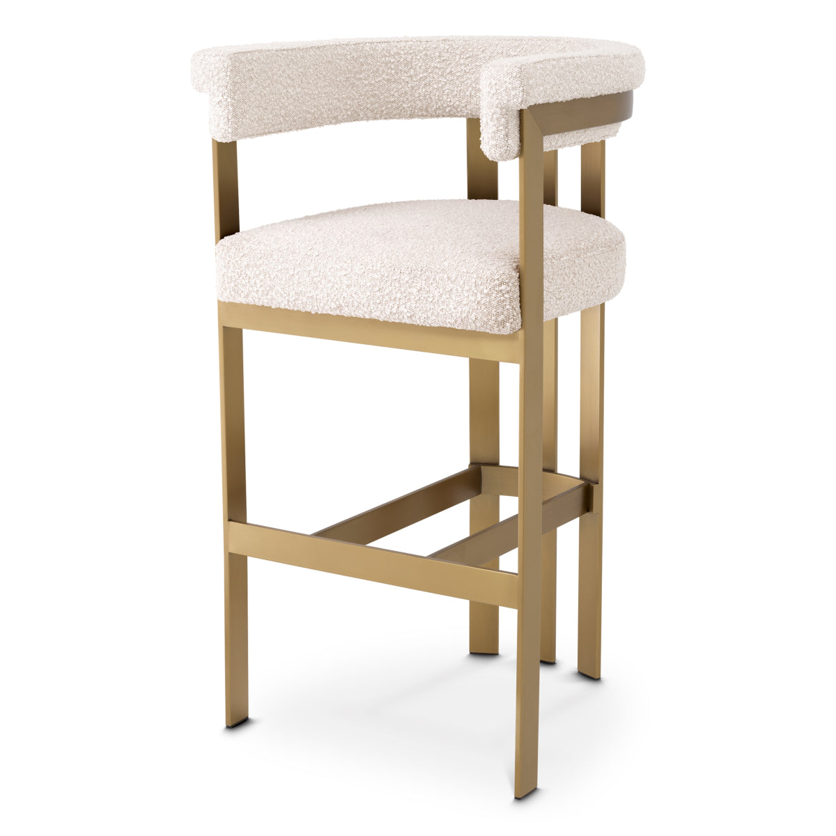 Bar stool Eichholtz Clubhouse bouclé cream