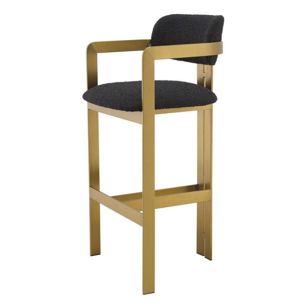bar stool eichholtz donato brushed brass finish