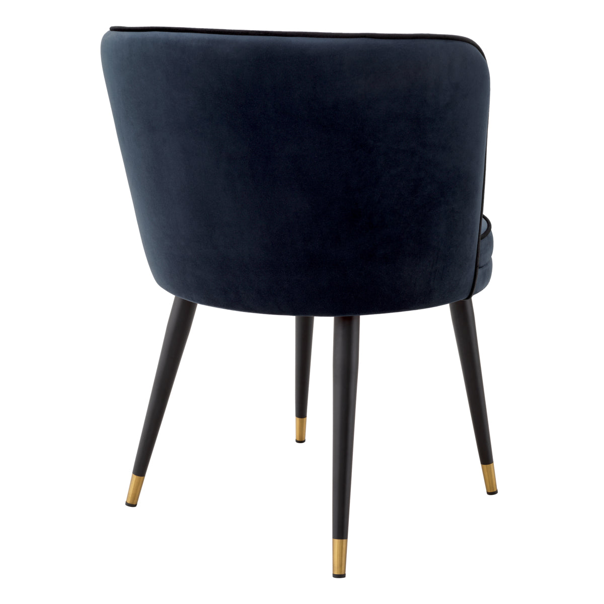 Swivel dining chair Eichholtz Grenada midnight blue velvet draaibare eetkamerstoel