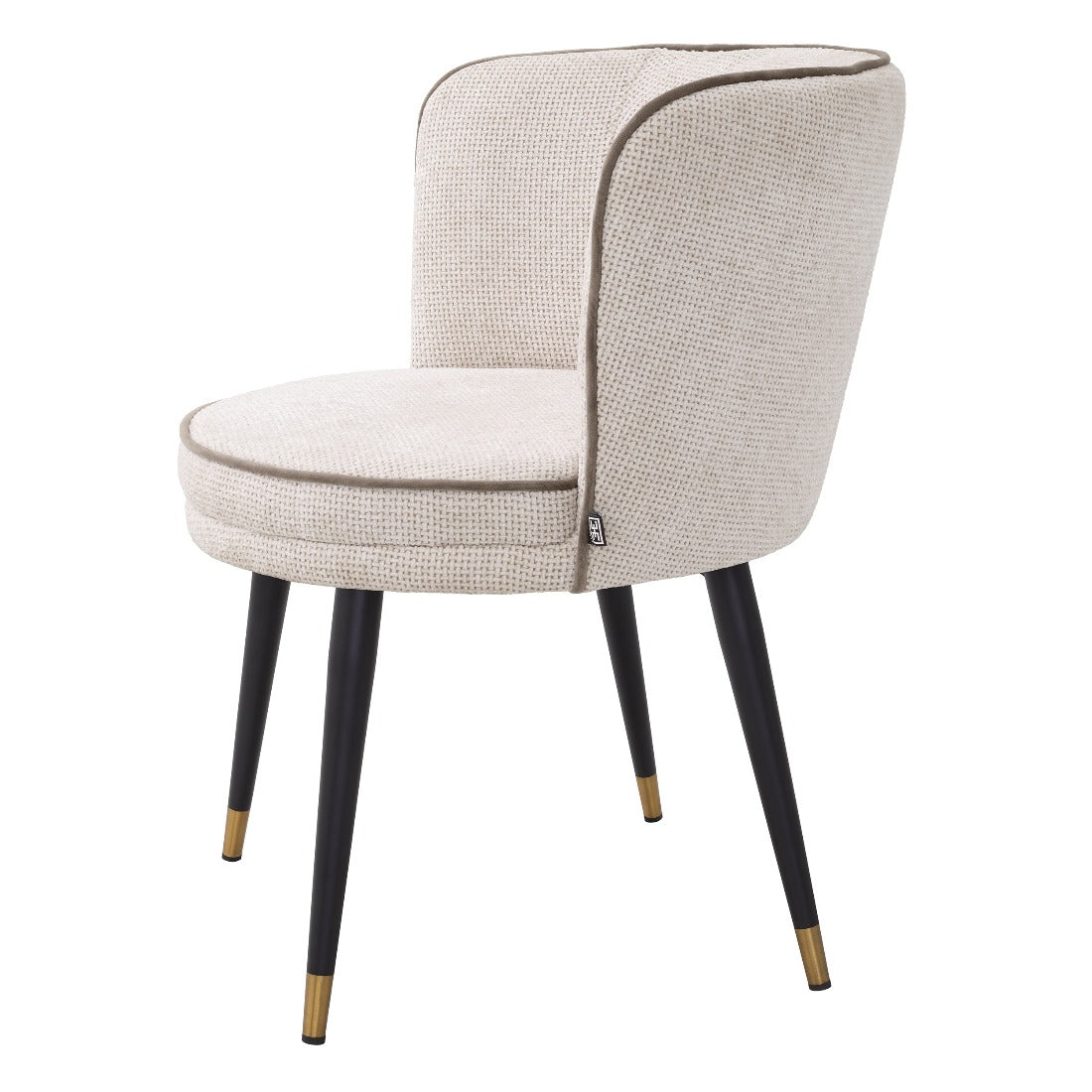 Swivel dining chair Eichholtz Lyssa off-white draaibare eetkamerstoel