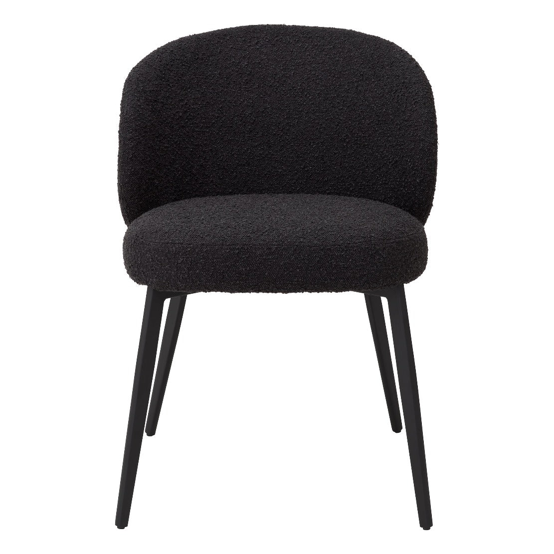 Dining chair Eichholtz Lloyd bouclé black eetkamerstoel