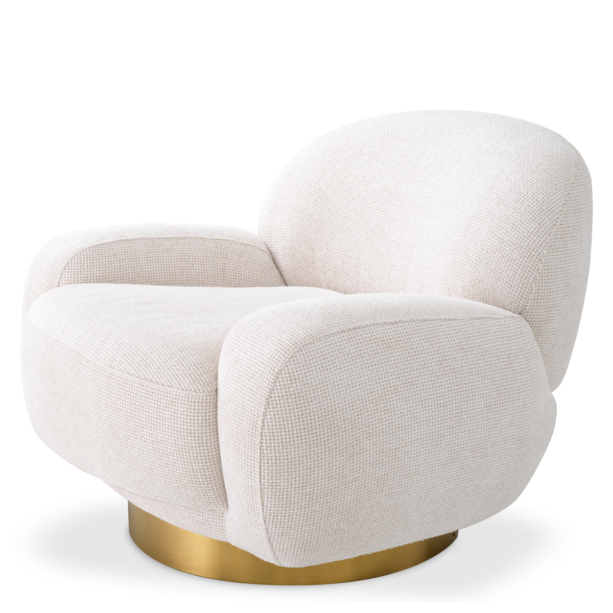 Chaise pivotante Eichholtz Udine lyssa blanc cassé