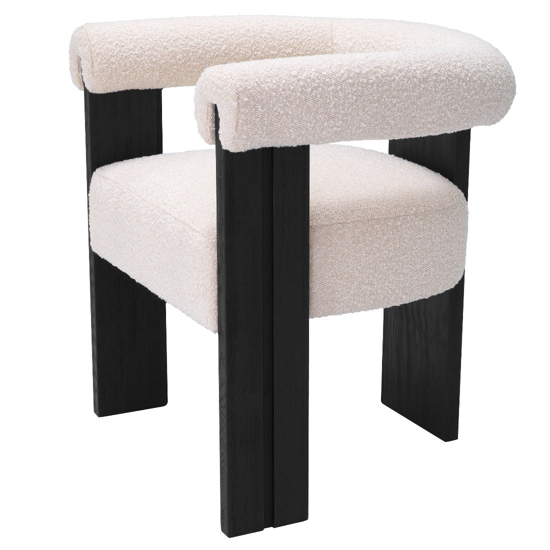 Dining chair Eichholtz Percy bouclé cream eetkamerstoel