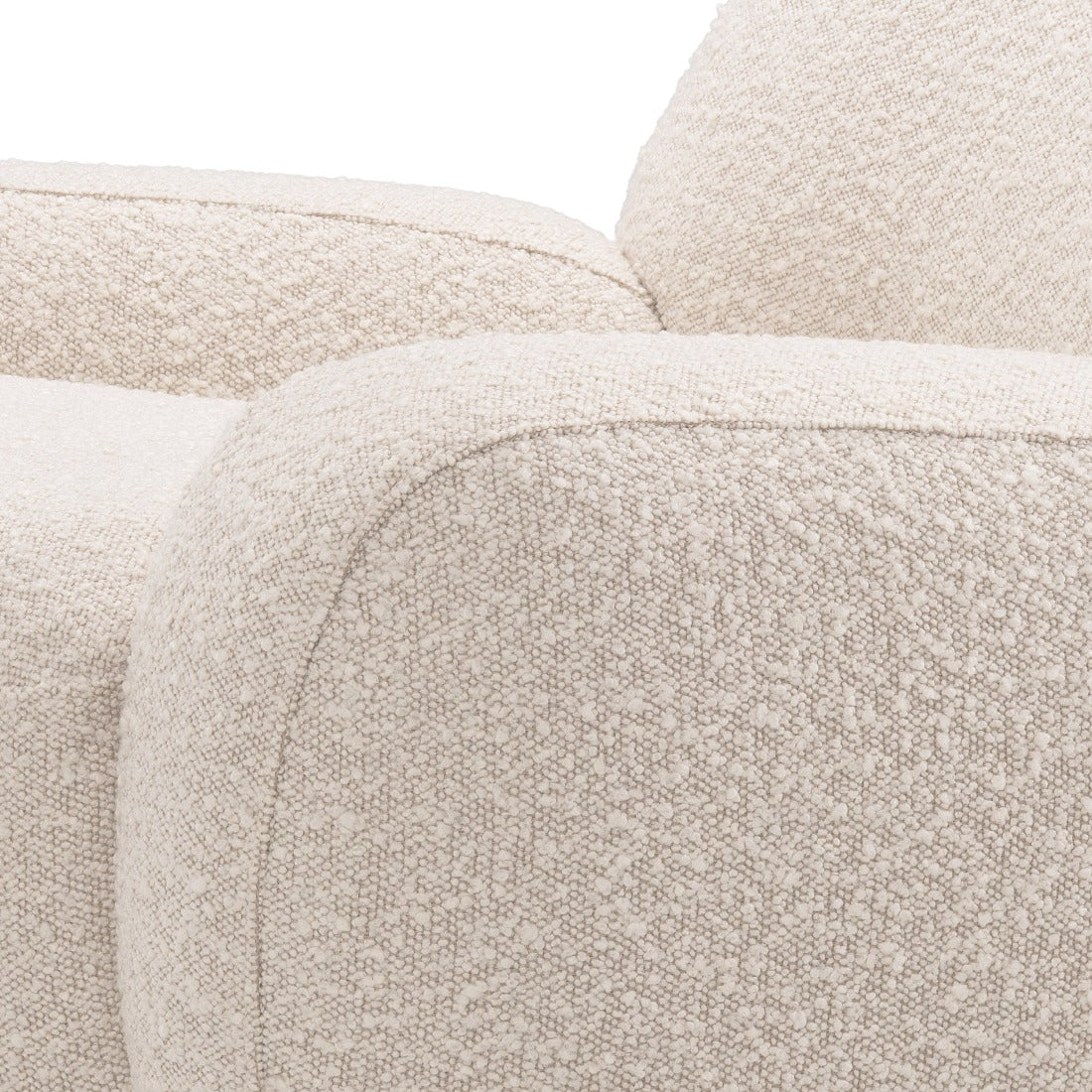 Chaise pivotante Eichholtz Udine bouclé crème