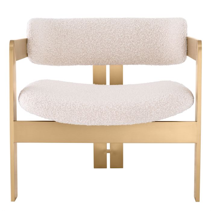 Fauteuil Eichholtz Donato bouclé crème