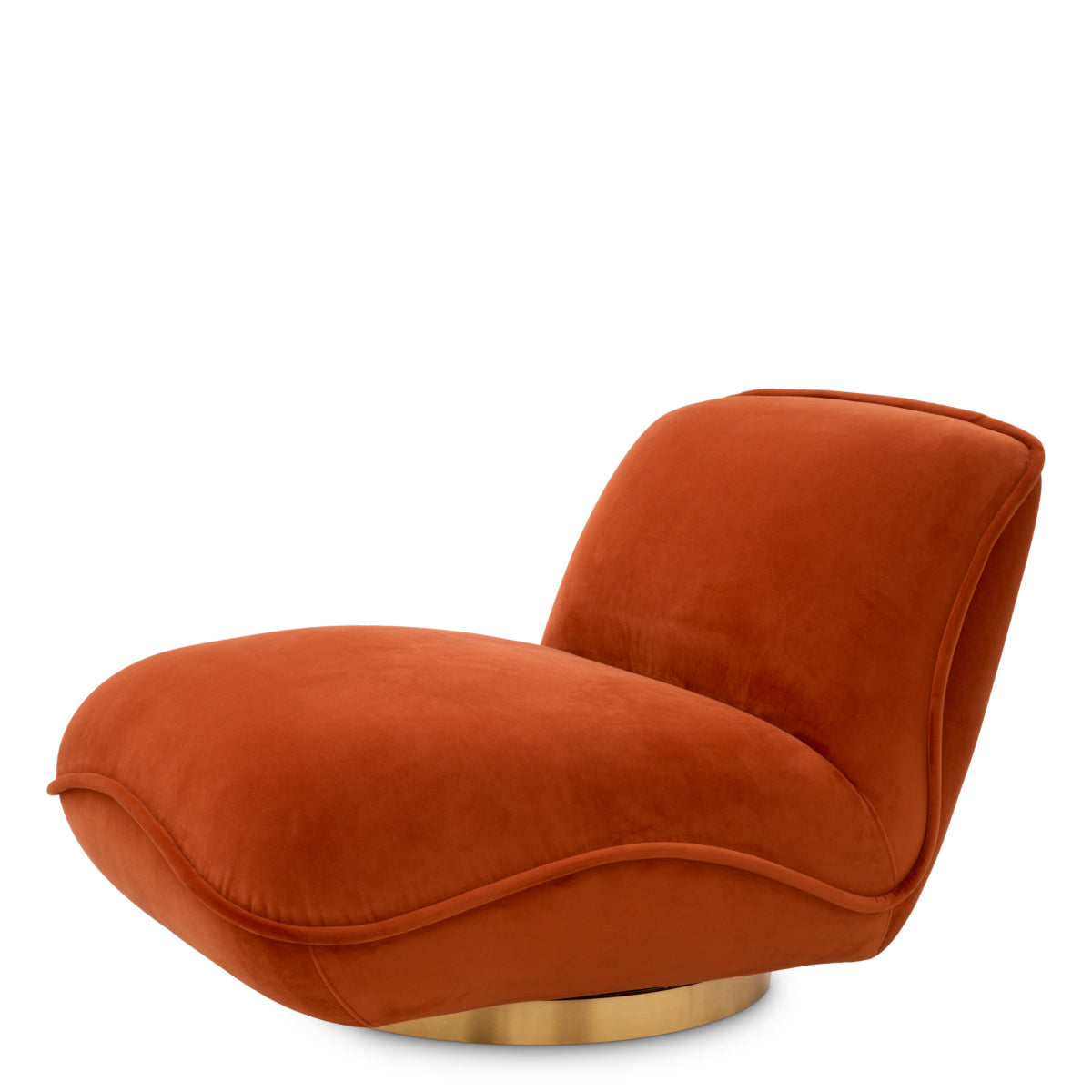 Chaise pivotante Eichholtz Relax velours orange