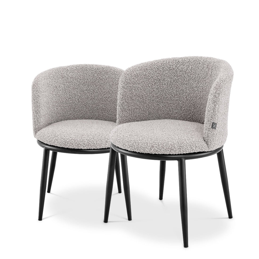 Dining chair Eichholtz Filmore bouclé grey eetkamerstoel