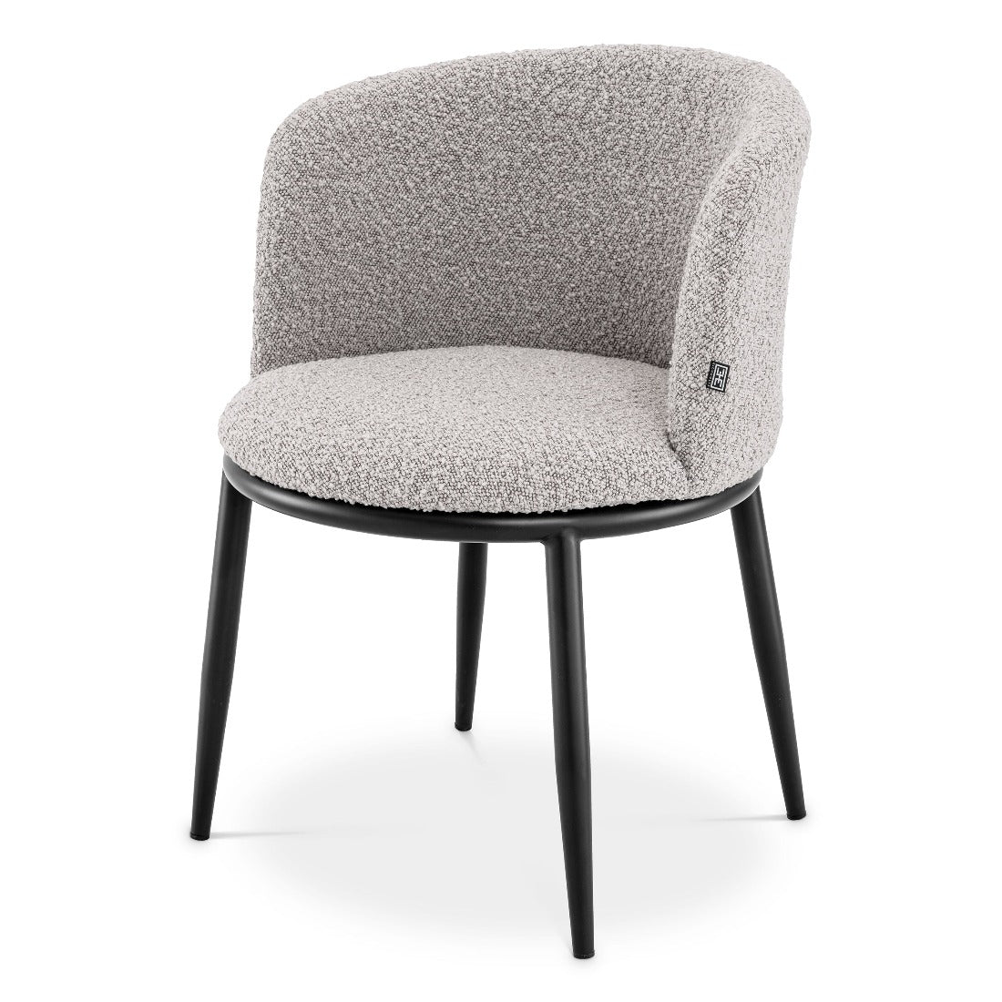 Dining chair Eichholtz Filmore bouclé grey eetkamerstoel