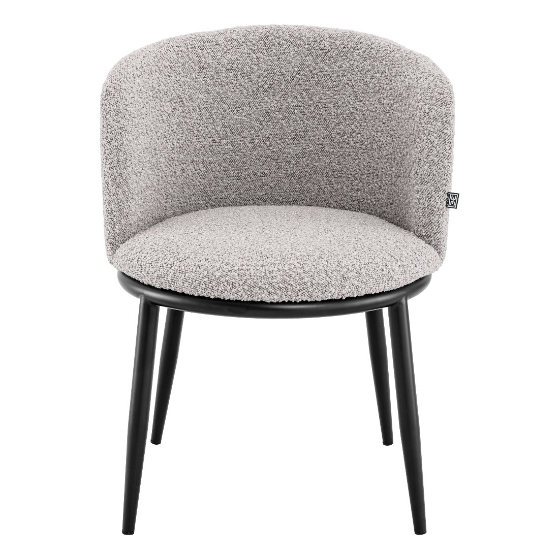 Dining chair Eichholtz Filmore bouclé grey eetkamerstoel