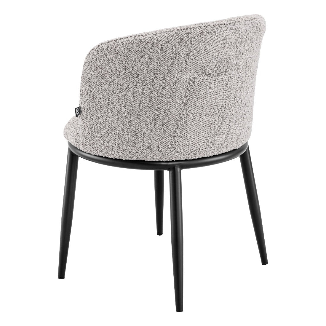 Dining chair Eichholtz Filmore bouclé grey eetkamerstoel