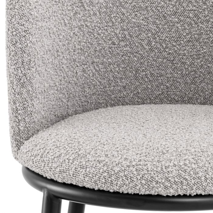 Dining chair Eichholtz Filmore bouclé grey eetkamerstoel