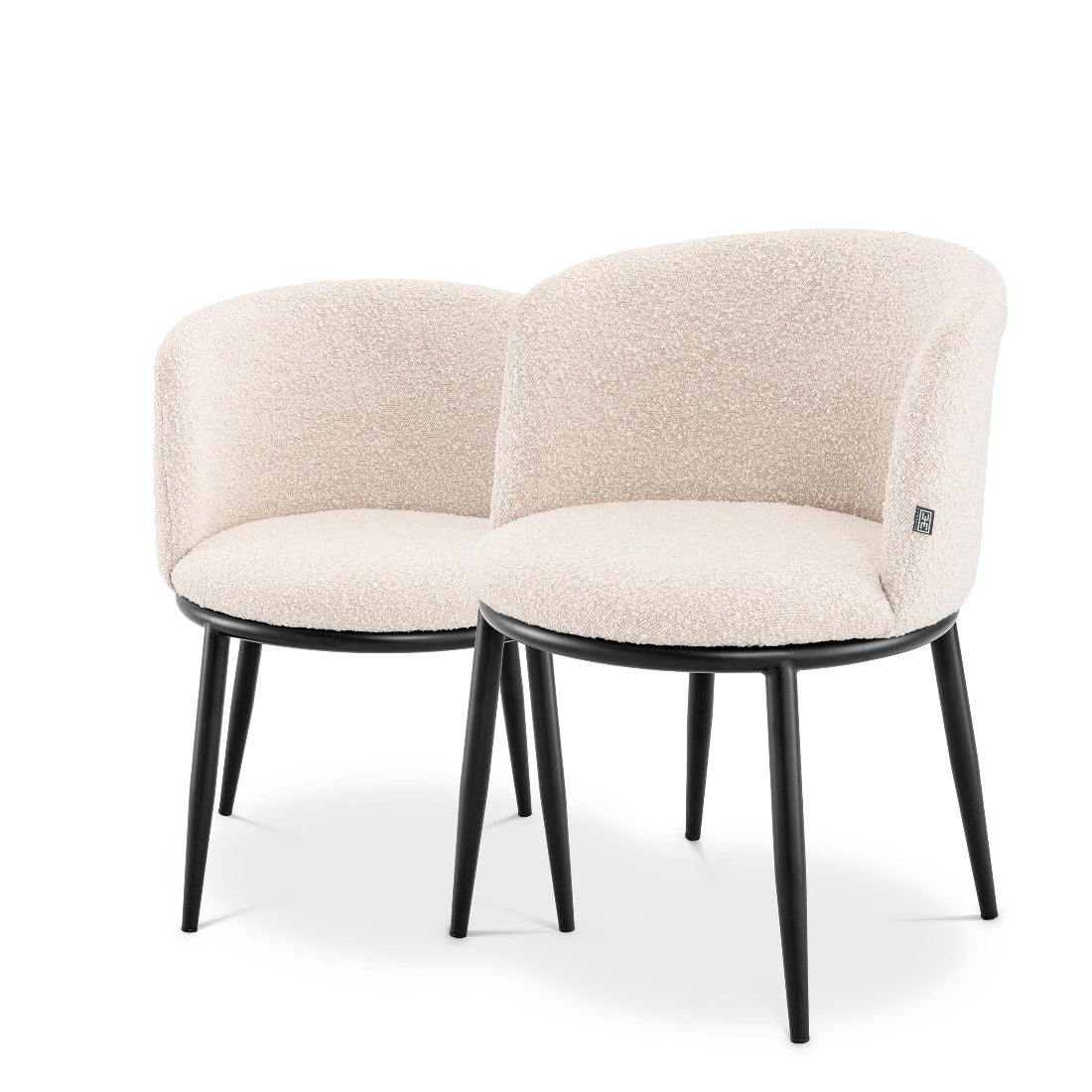 Dining chair Eichholtz Filmore bouclé cream eetkamerstoel