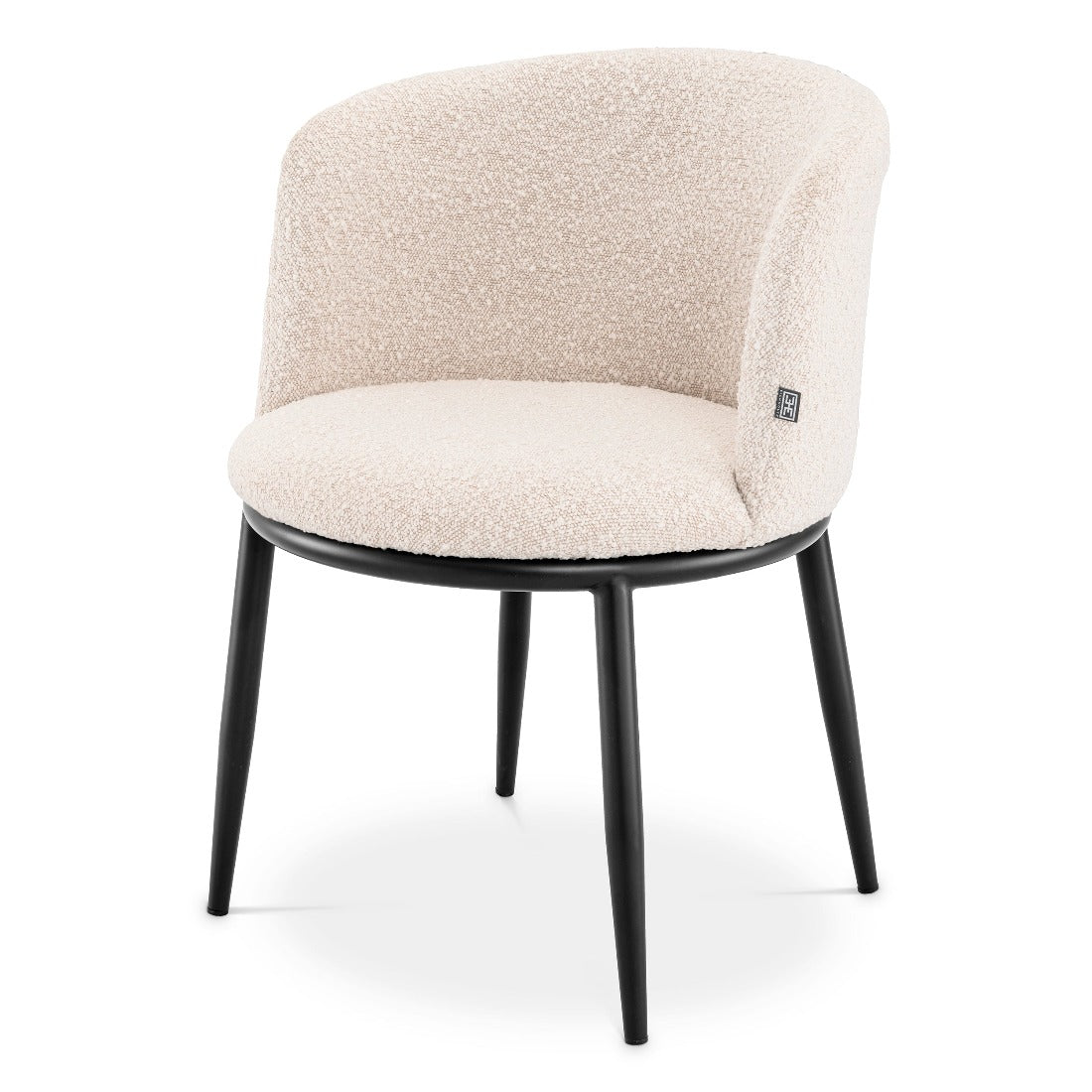 Dining chair Eichholtz Filmore bouclé cream eetkamerstoel