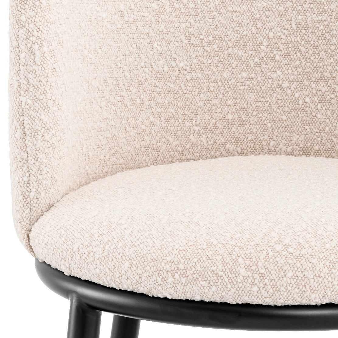 Dining chair Eichholtz Filmore bouclé cream eetkamerstoel