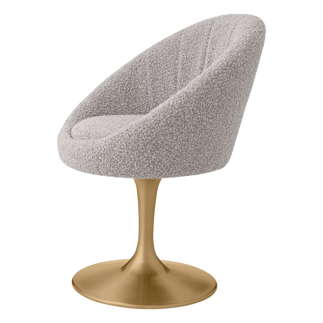 Dining chair Eichholtz O'neill bouclé grey swivel