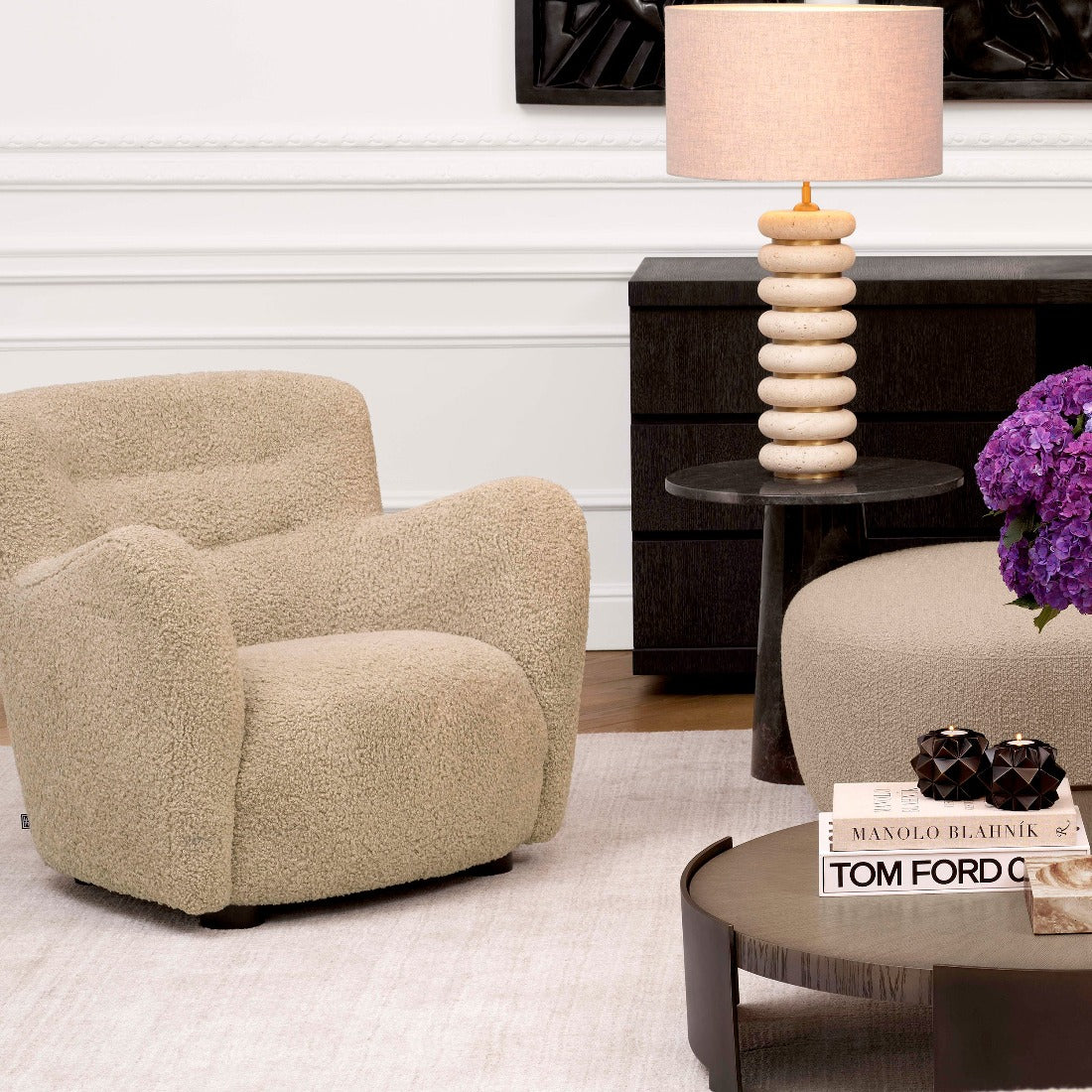 Eichholtz armchair Bixby Canberra sand