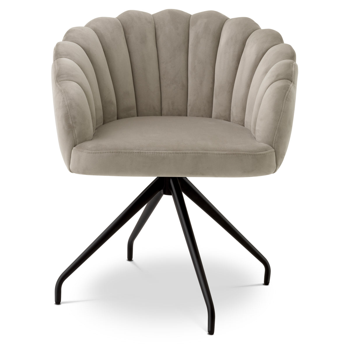 Dining chair Eichholtz Luzern greige eetkamerstoel velvet