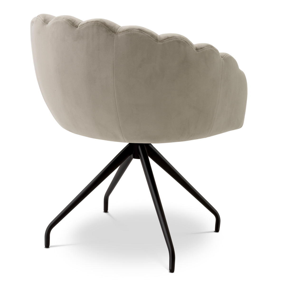 Dining chair Eichholtz Luzern greige eetkamerstoel velvet