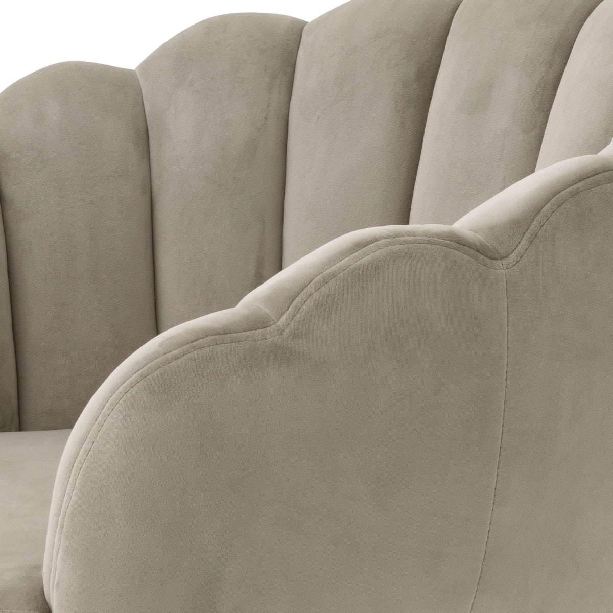 Dining chair Eichholtz Luzern greige eetkamerstoel velvet
