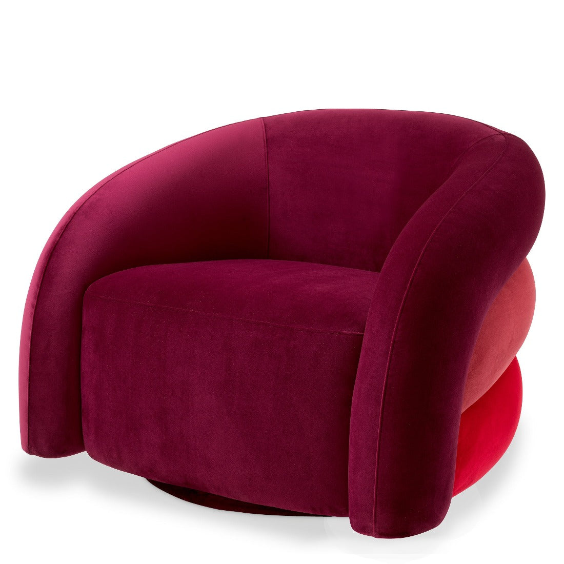 swivel chair draai fauteuil eichholtz novelle velvet red