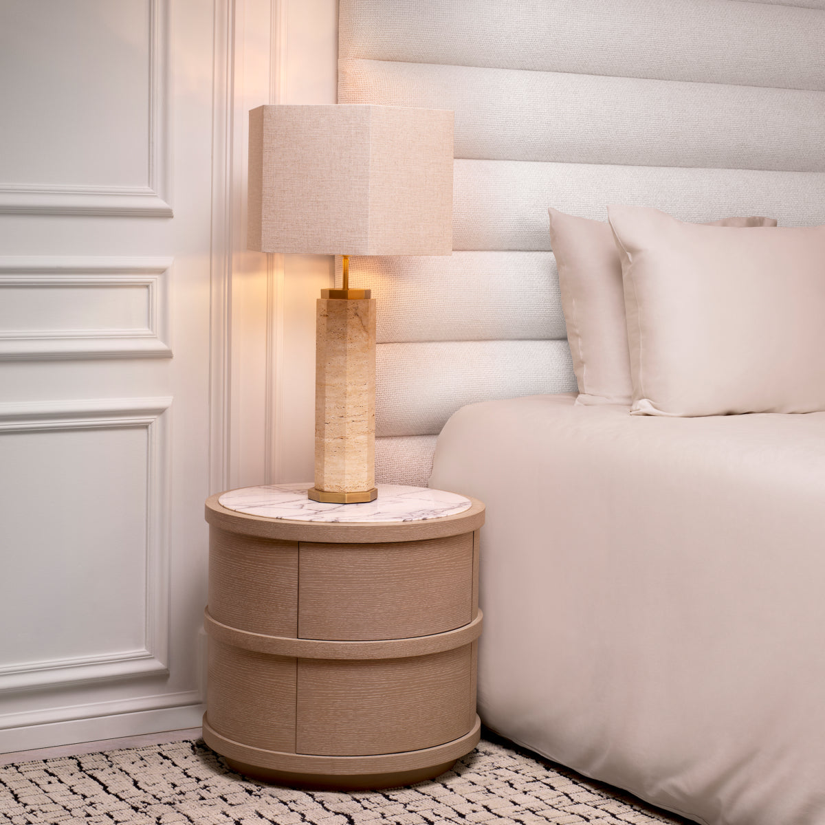 Table Lamp Eichholtz Newman Travertine tafellamp