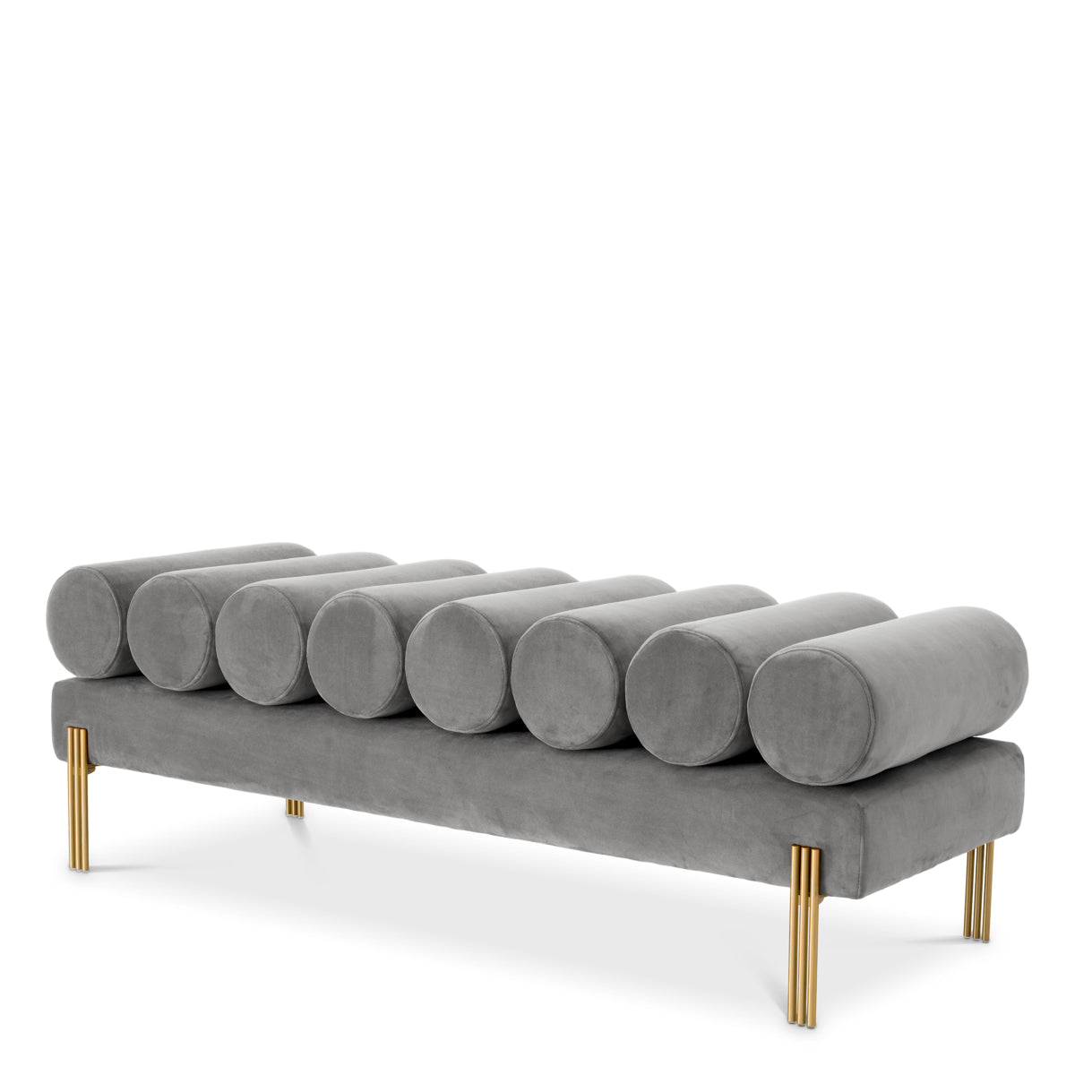 Bench Eichholtz Oxley light Grey lichtgrijze hocker