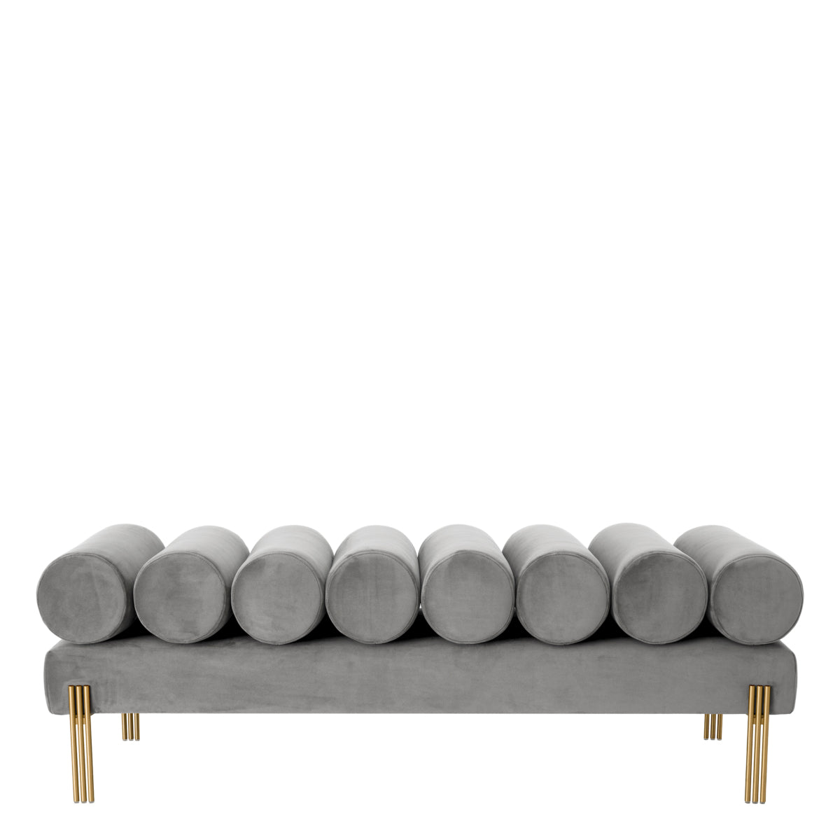 Bench Eichholtz Oxley light Grey lichtgrijze hocker