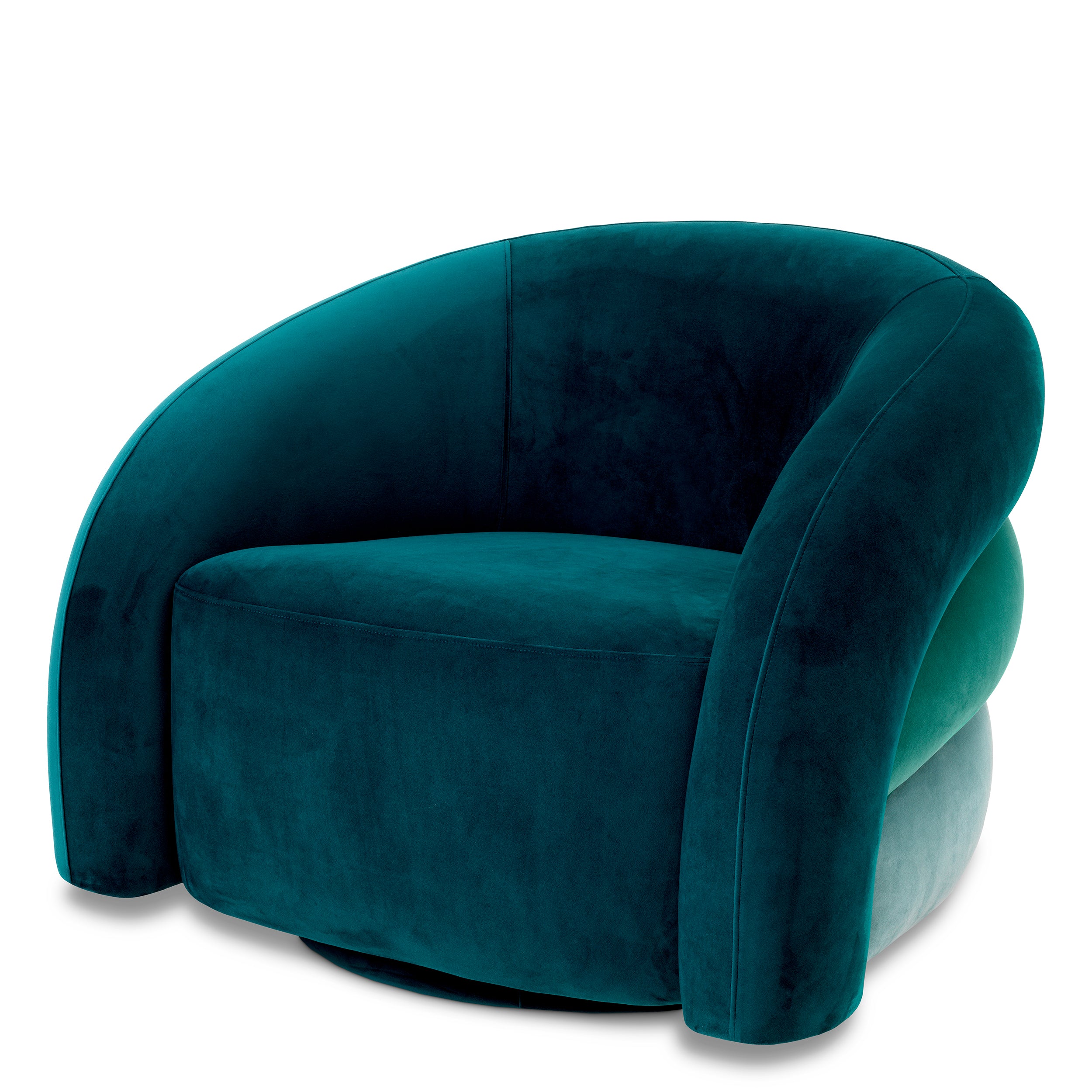 Swivel chair Eichholtz Novelle velvet turquoise