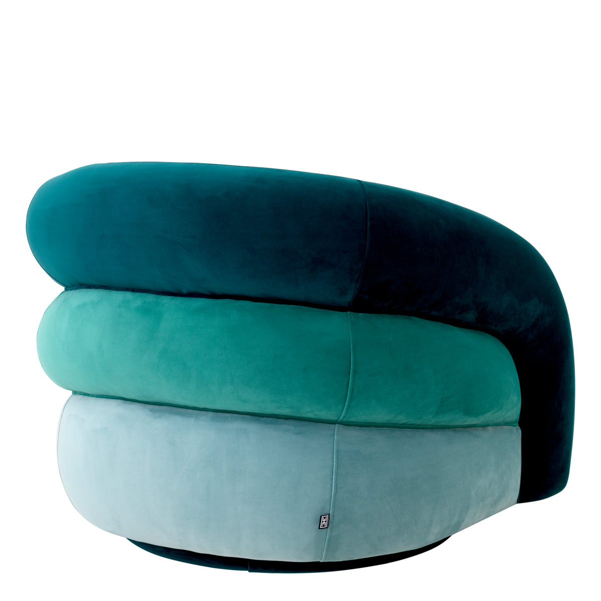 Chaise pivotante Eichholtz Novelle velours turquoise