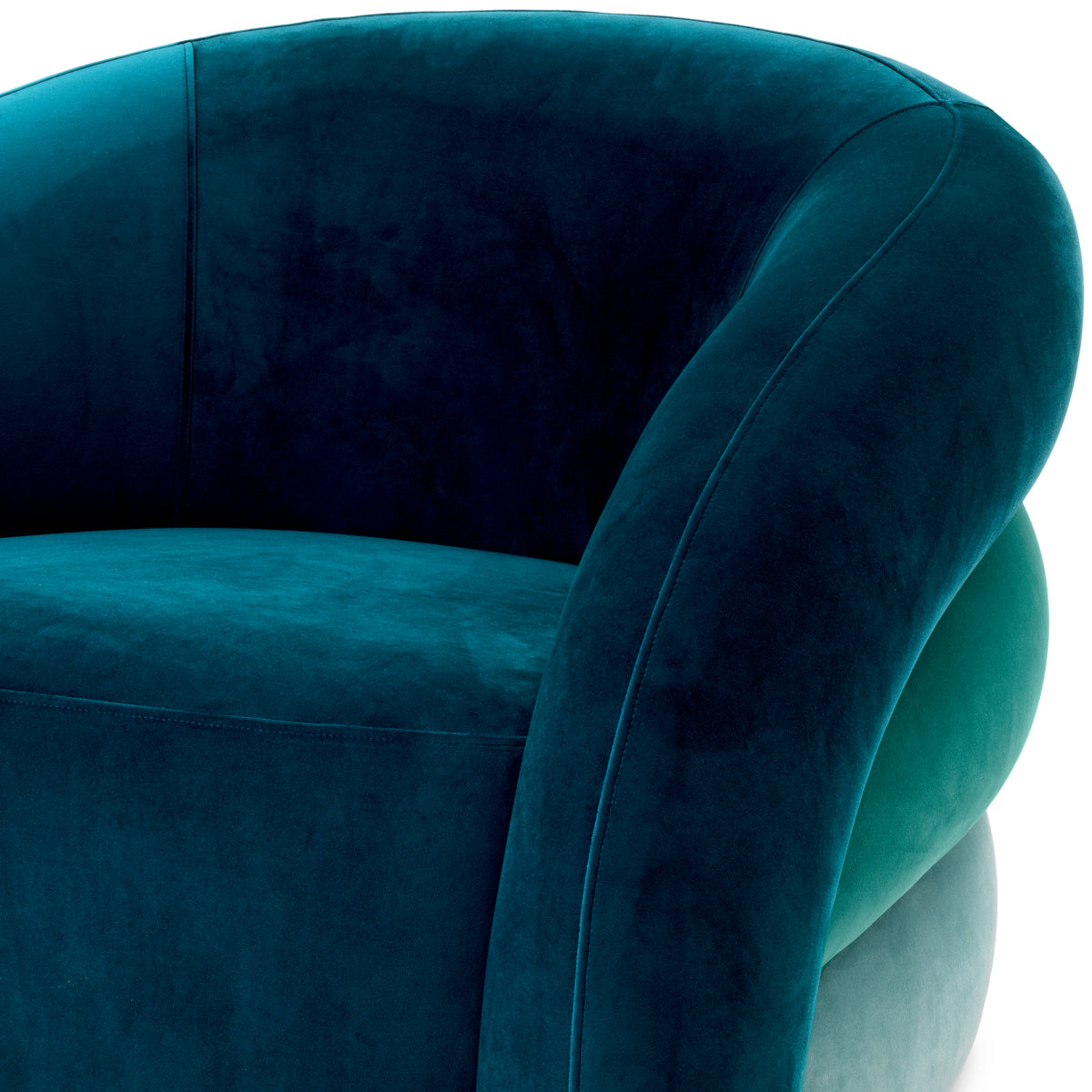 Chaise pivotante Eichholtz Novelle velours turquoise
