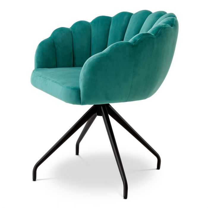 Dining chair Eichholtz Luzern turquoise eetkamerstoel
