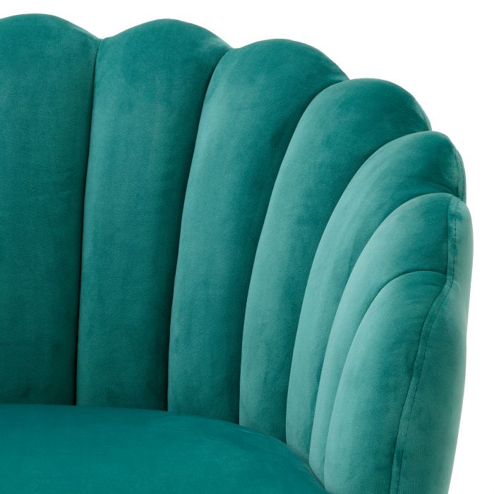 Dining chair Eichholtz Luzern turquoise eetkamerstoel