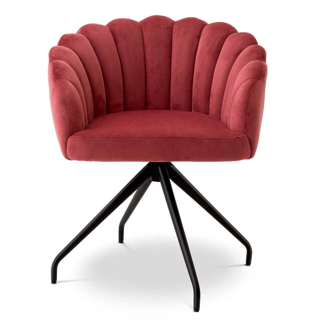 Dining chair Eichholtz Luzern faded red eetkamerstoel velvet