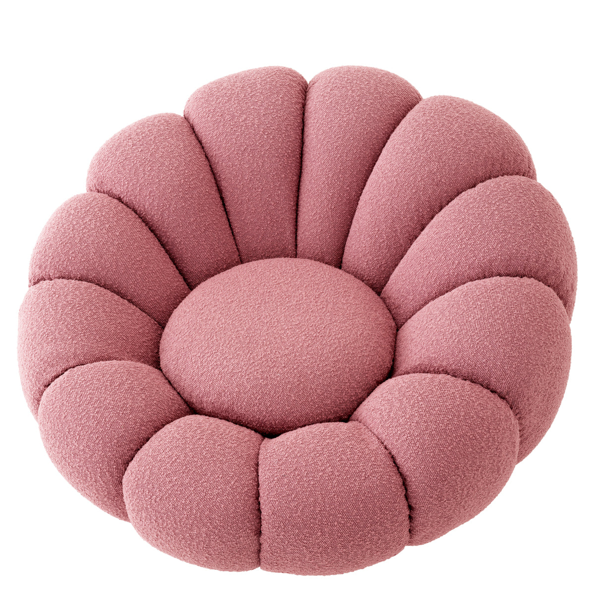 Swivel chair Eichholtz Mello Bouclé rose