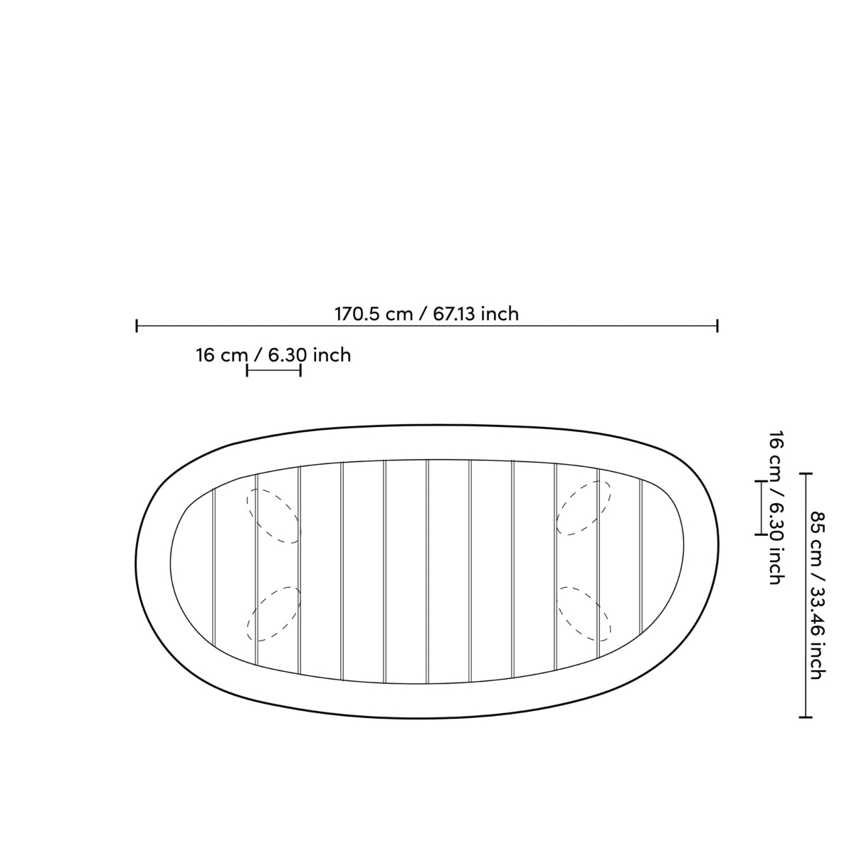 Outdoor-Couchtisch Eichholtz Free Form natur