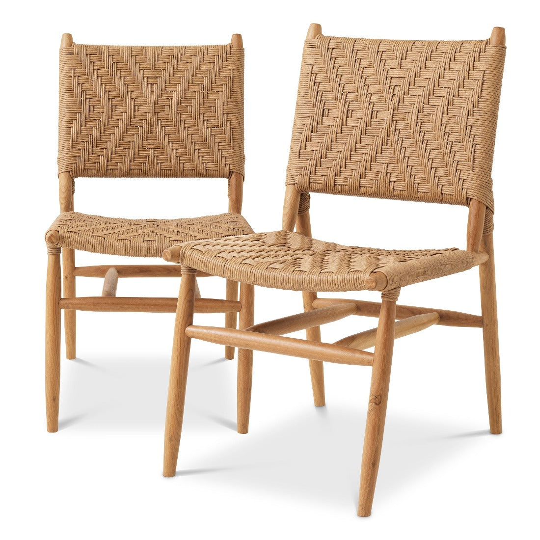 Outdoor dining chair Eichholtz Laroc Naturel set of 2