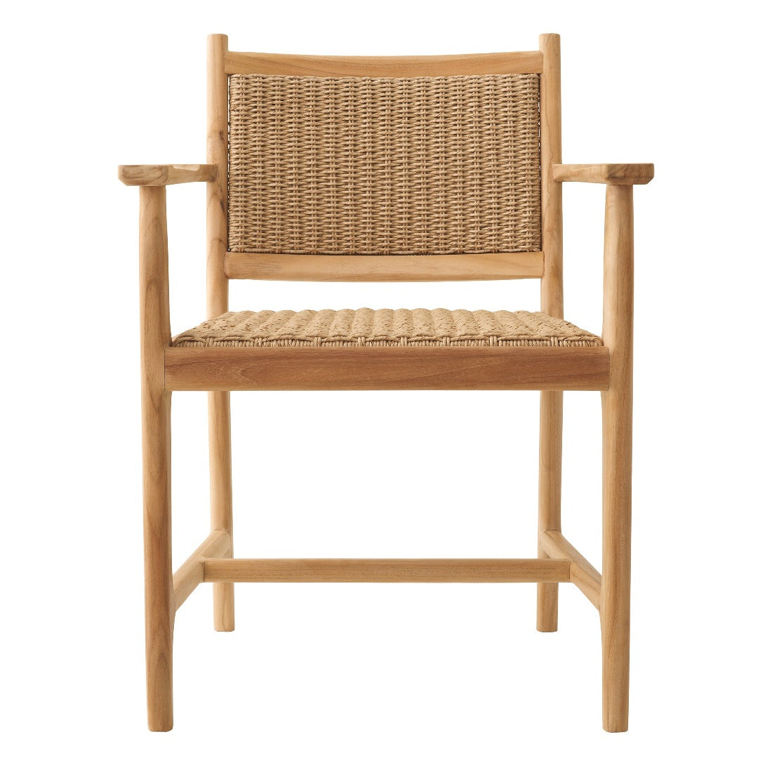 Outdoor dining chair Eichholtz Pivetti with arm Naturel
