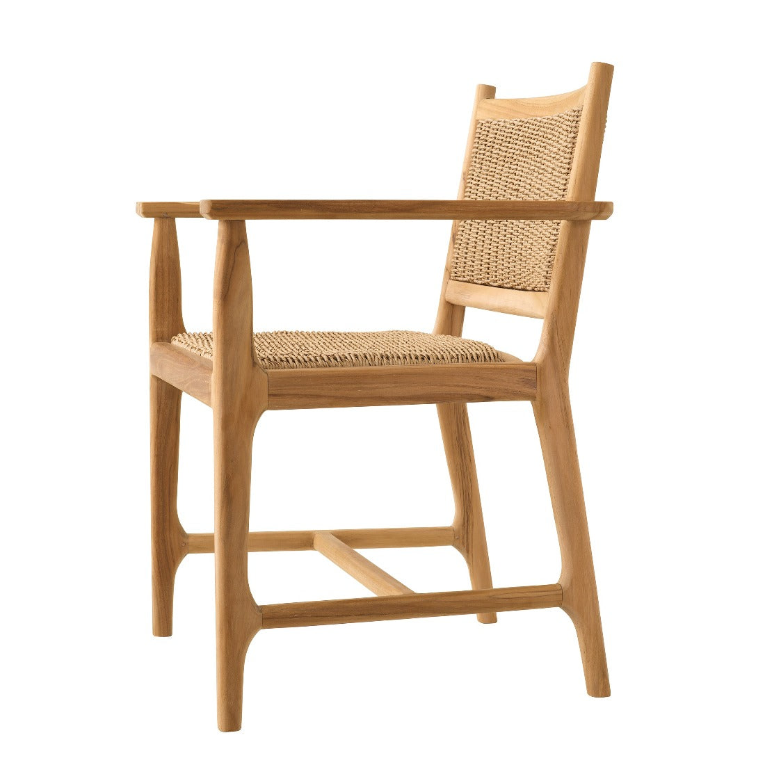 Outdoor dining chair Eichholtz Pivetti with arm Naturel